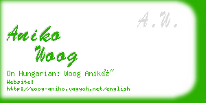 aniko woog business card